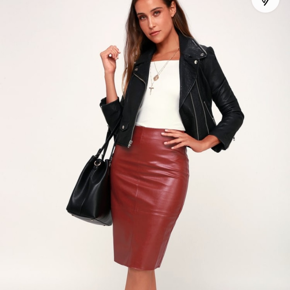 Red Leather Skirt